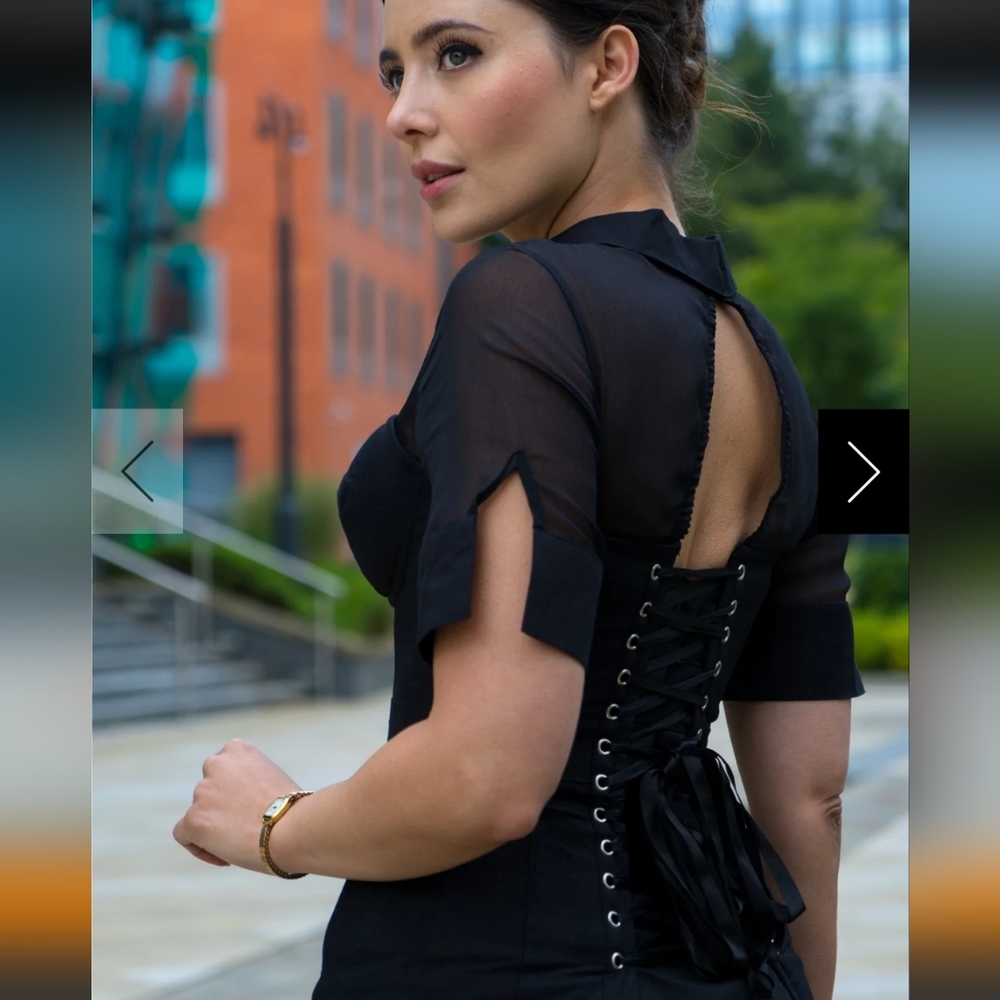 NWT Black Corset Dress - Picture 6 of 15